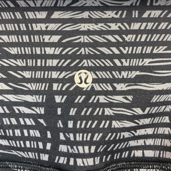 Lululemon Wunder Under Pant *Full-On Luon in Stripe Play Slate Black Size 4. - Picture 9 of 15